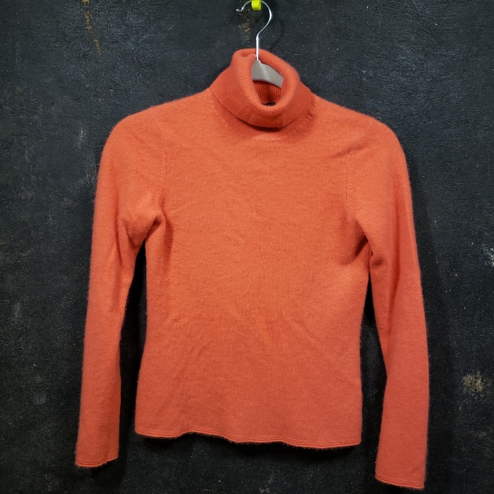 Magaschoni | Orange Cashemere Turtleneck Sweater S